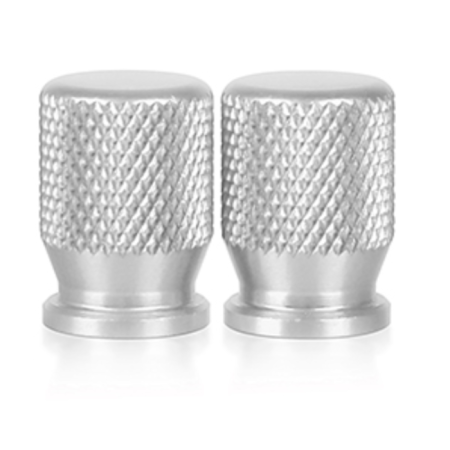 Nakrętki na wentyle samochodowe motocyklowe srebrne